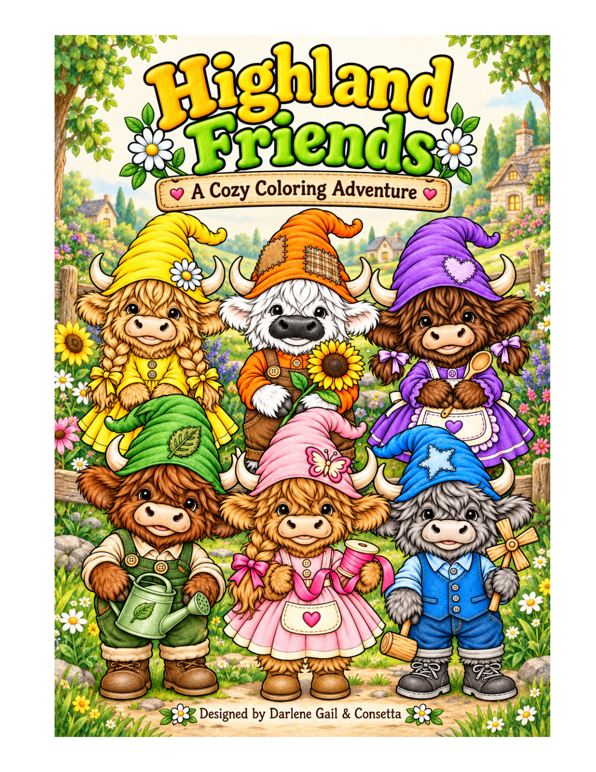 Highland Friends – A Cozy Adventure – A5 Printed Coloring Book