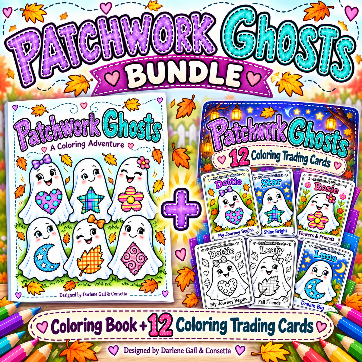 Patchwork Ghosts Bundle (Printable)