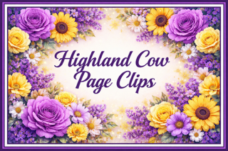 Highland Cow Page Clips