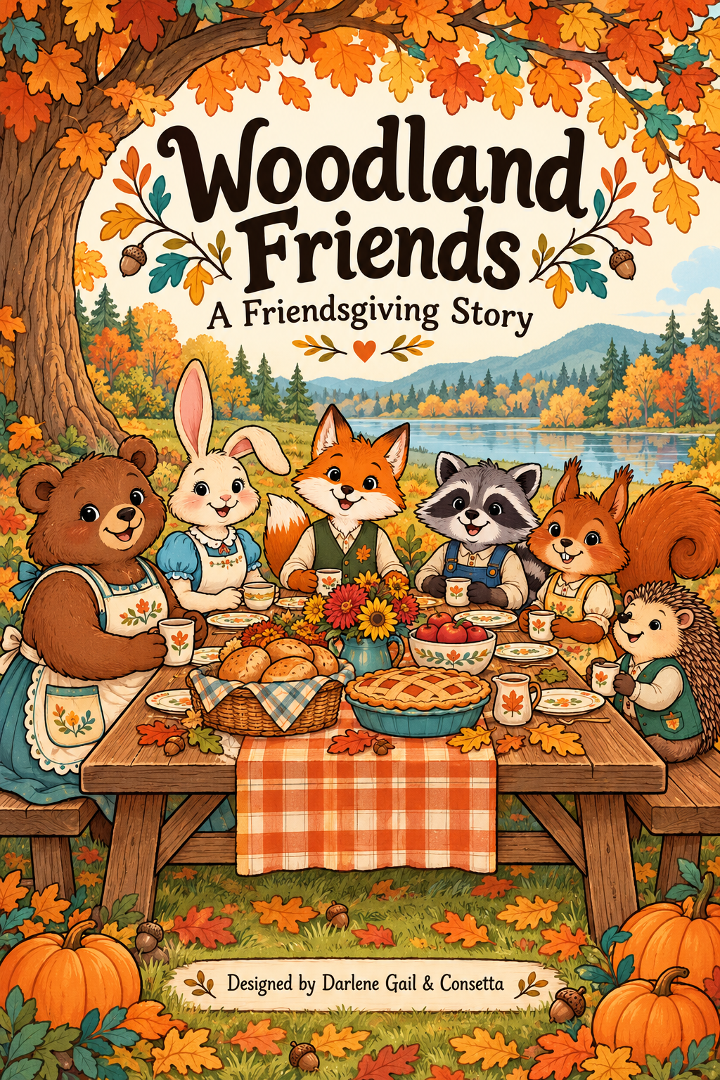 Woodland Friends - Friendsgiving Coloring Book (Printable PDF)