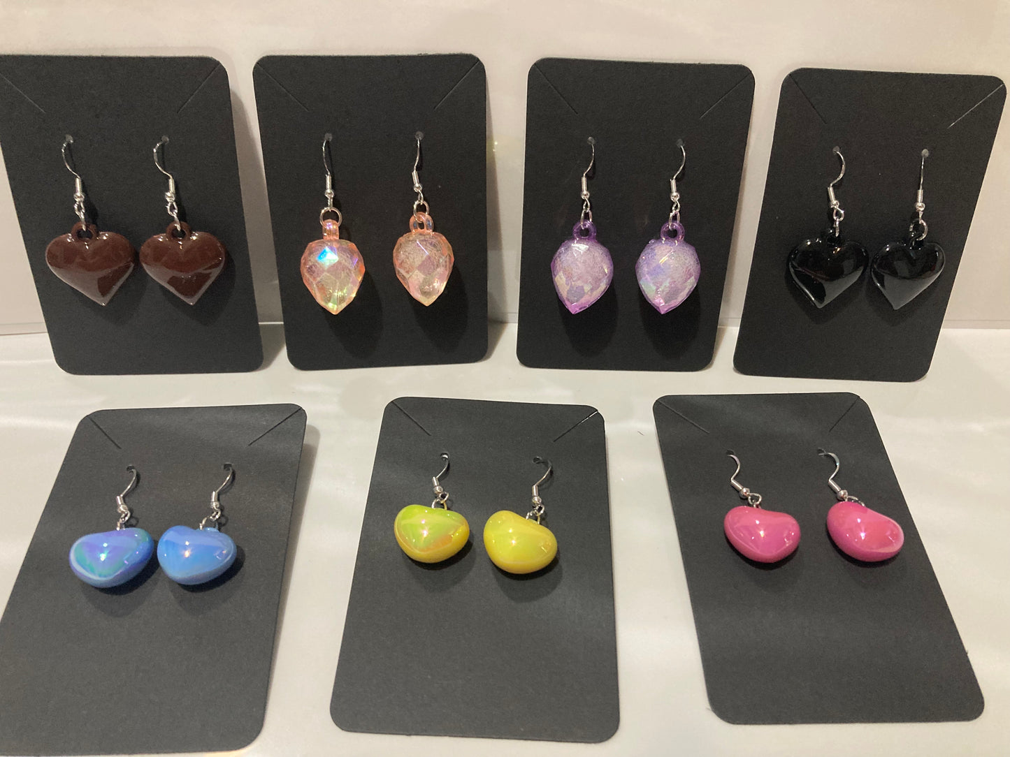 Hearts & Large Drop Earrings