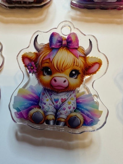 Adorable Highland Tutu Cows Clips