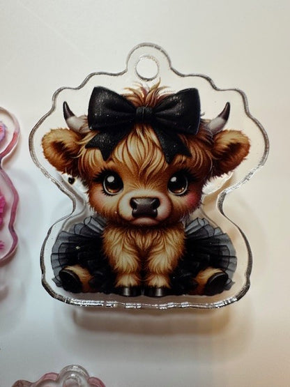 Adorable Highland Tutu Cows Clips