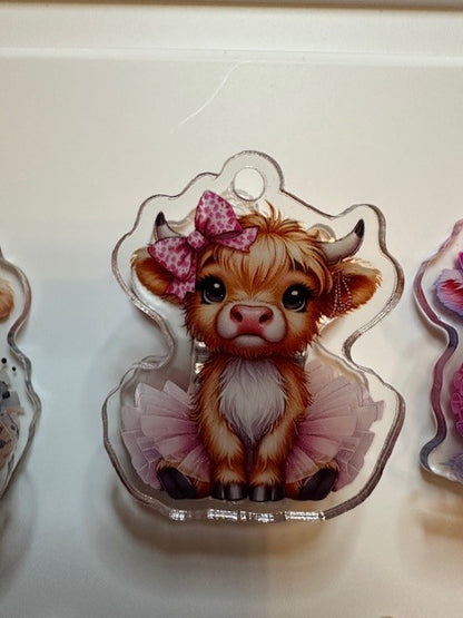 Adorable Highland Tutu Cows Clips