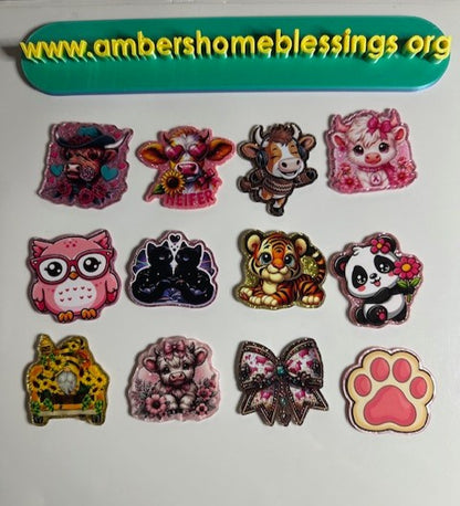 Large Highland Cows & More Glitter Page Clips & Single Side Real Highlands