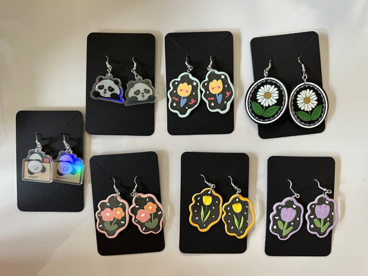A Dangle of Flowers with Panda Cuties