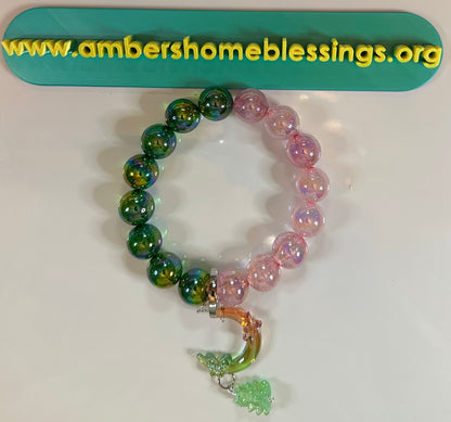 Large Beaded Wristlets with Key Ring