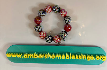 Large Beaded Wristlets with Key Ring