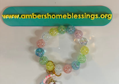 Large Beaded Wristlets with Key Ring