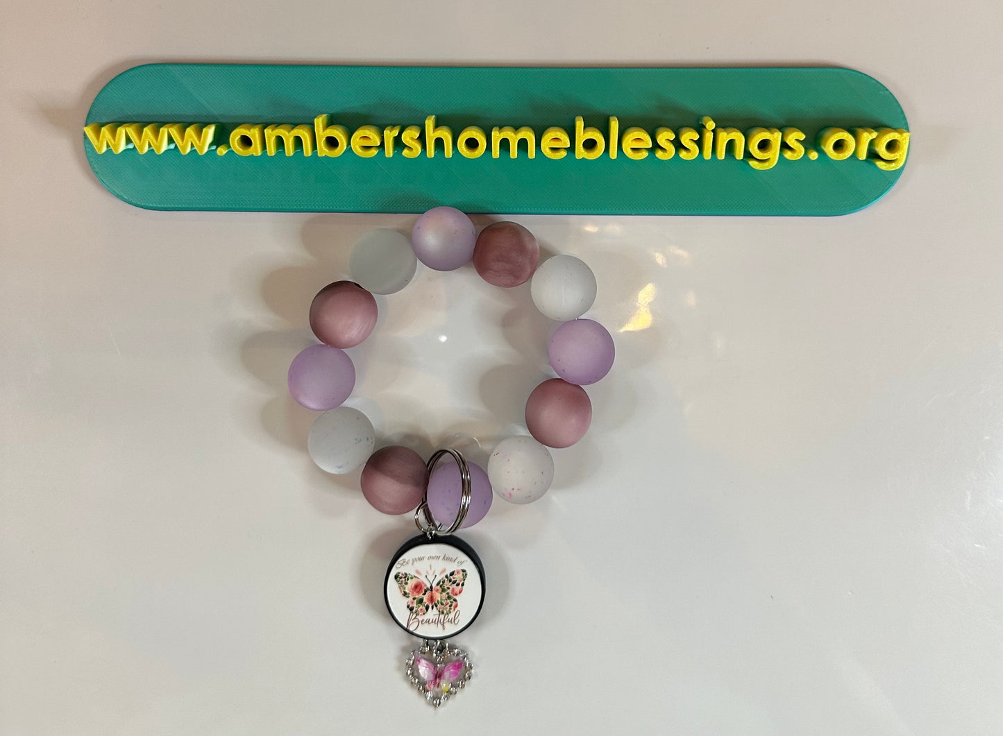 Large Beaded Wristlets with Key Ring