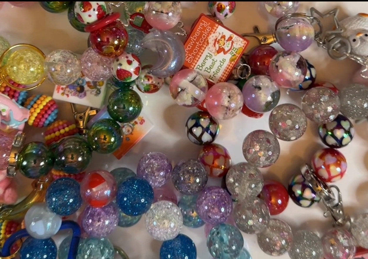 Large Beaded Wristlets with Key Ring