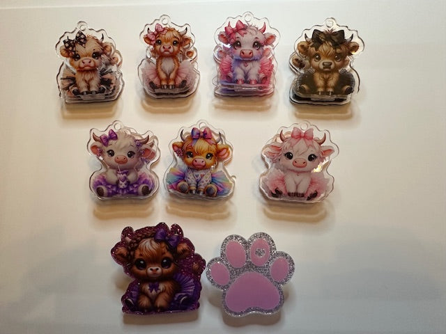 Adorable Highland Tutu Cows Clips