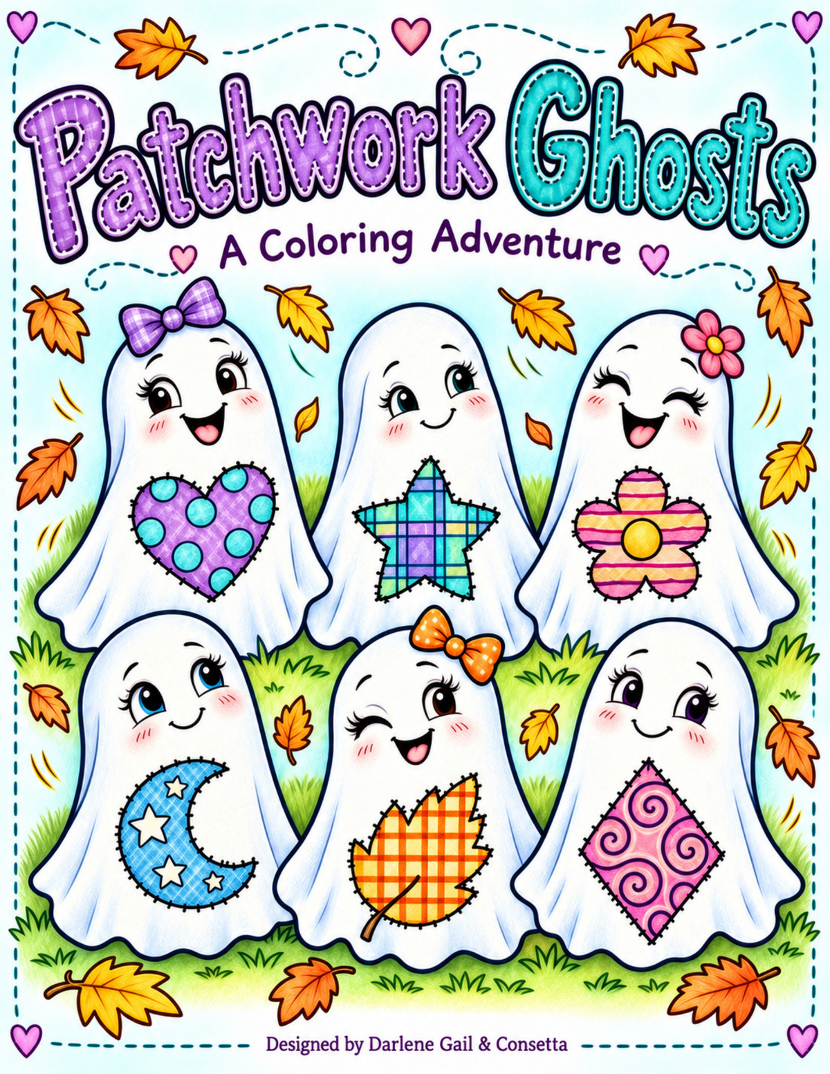 Patchwork Ghost Coloring Book (Printable)